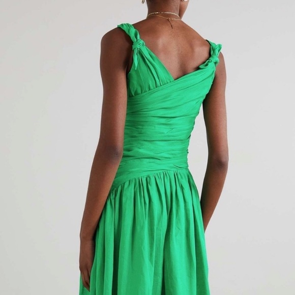 Zimmermann The Tiggy Bow Midi Dress in Green NWT - Picture 5 of 11